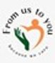 Logo for From us to you because we care 