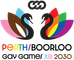 Logo for Perth Gay Games 2030